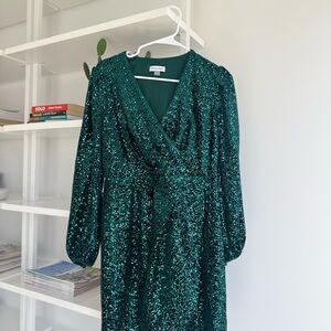 Calvin Klein Sz 8 Sequin Wrap Dress